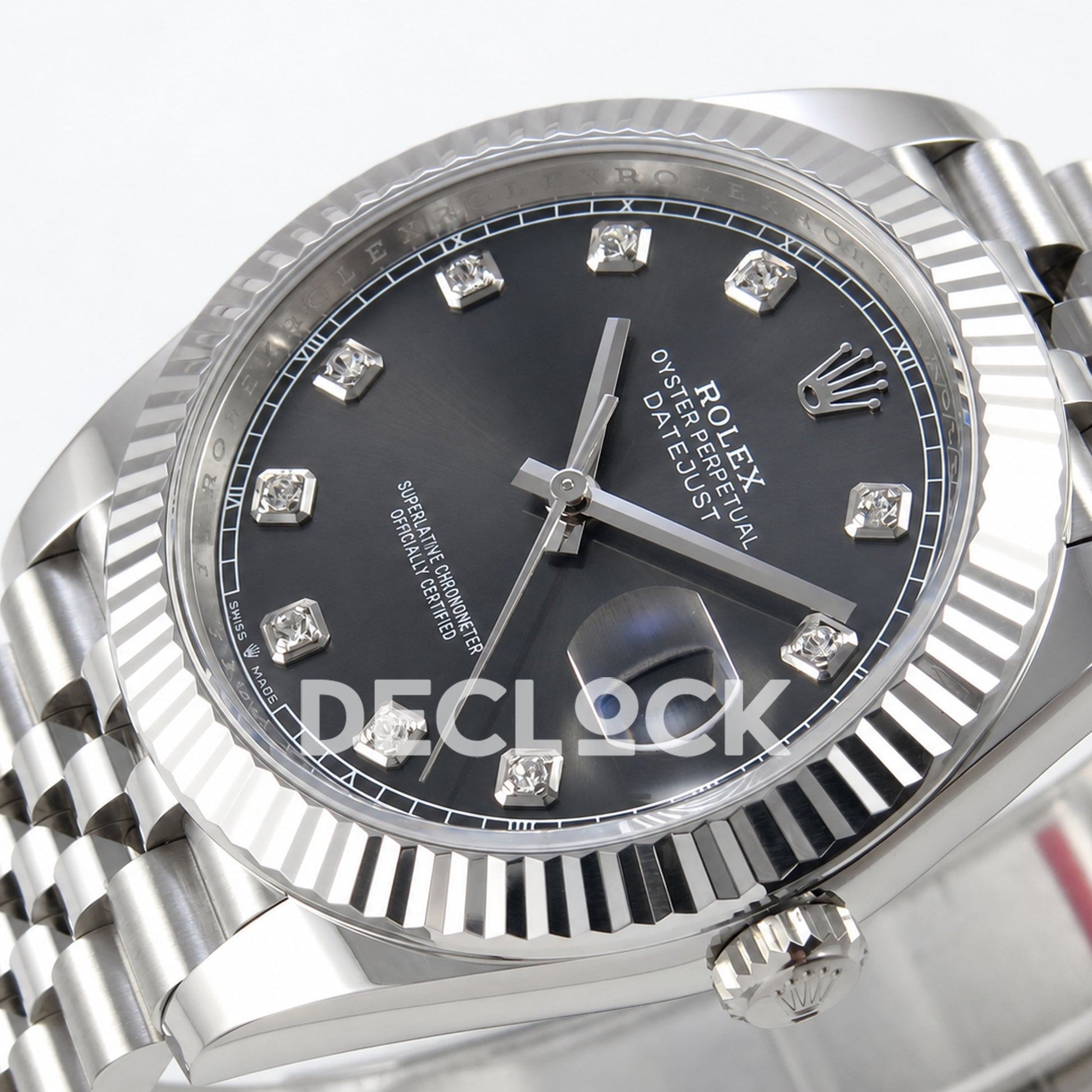 Rolex Datejust 41 126334 Grey Diamonds Dial Jubilee GOLD Maker JH3235 Free Sprung