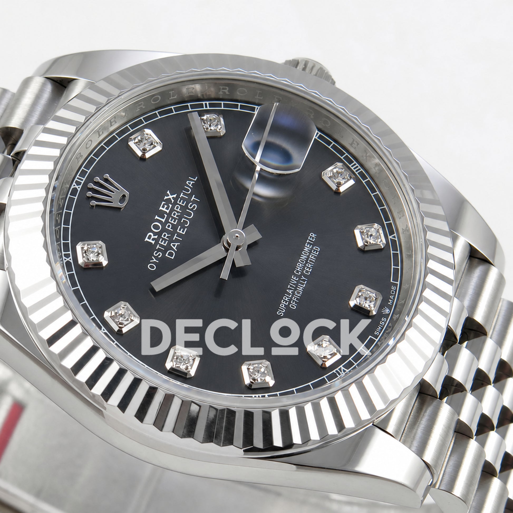 Rolex Datejust 41 126334 Grey Diamonds Dial Jubilee GOLD Maker JH3235 Free Sprung