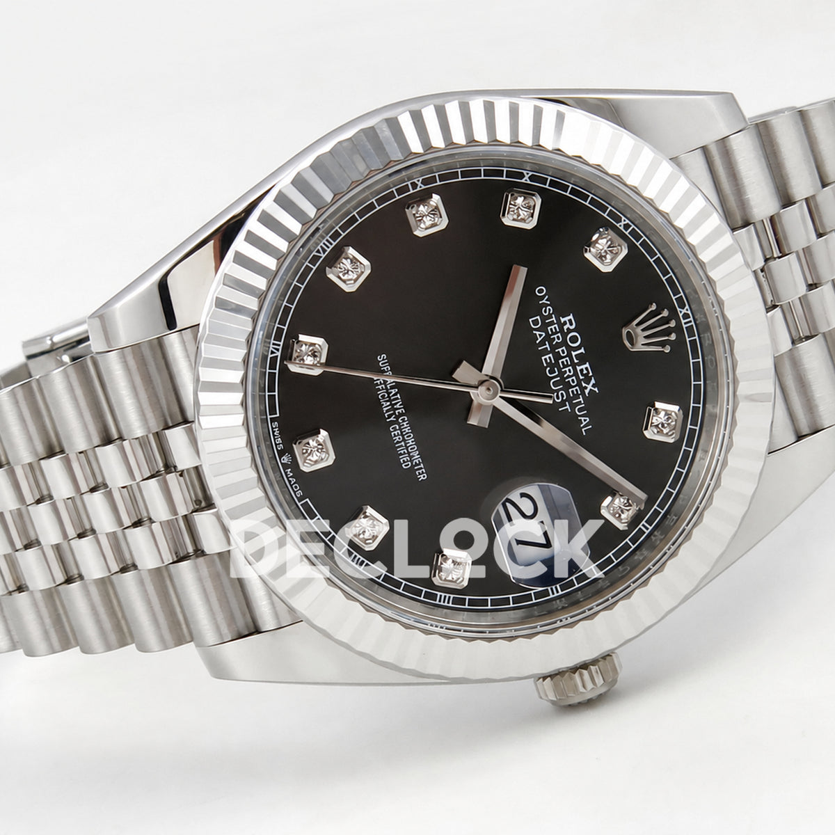 Rolex Datejust 41 126334 Grey Diamonds Dial Jubilee GOLD Maker JH3235 Free Sprung