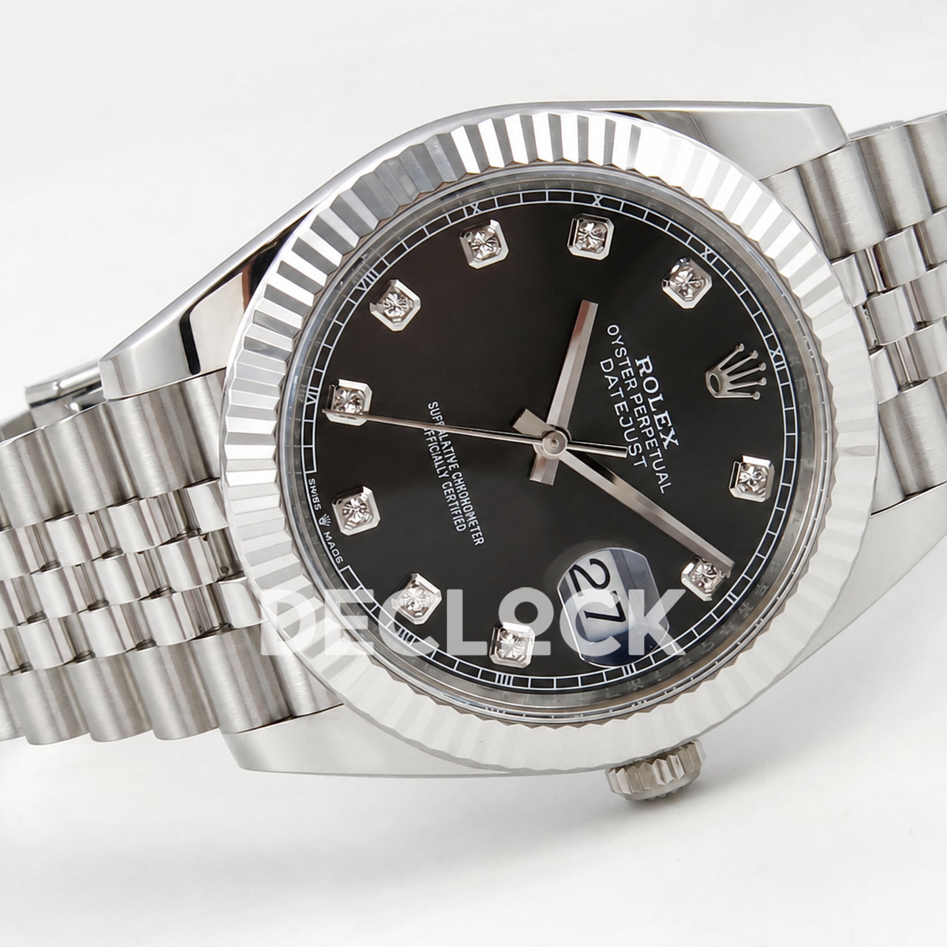 Rolex Datejust 41 126334 Grey Diamonds Dial Jubilee GOLD Maker JH3235 Free Sprung