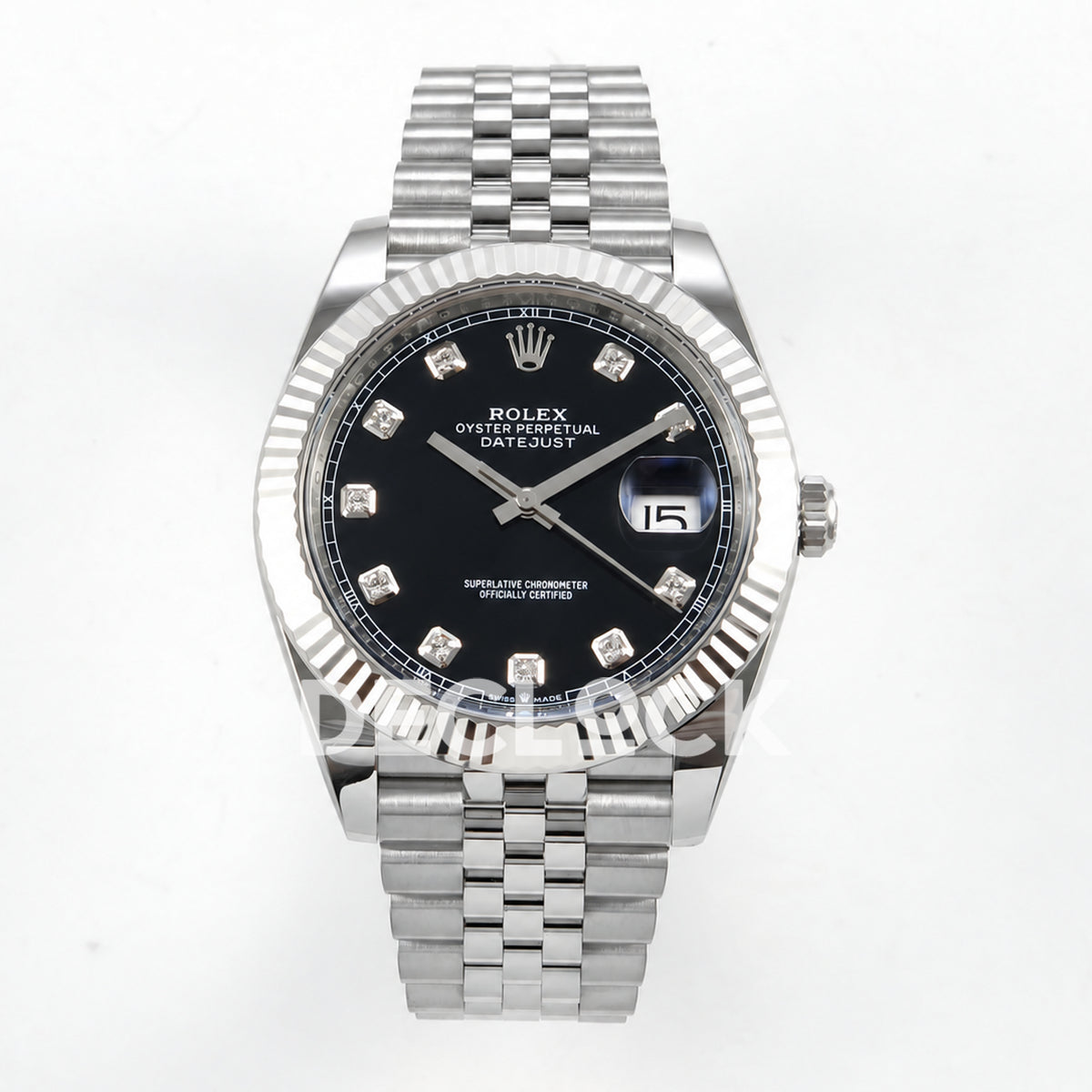 Rolex Datejust 41 126334 Black Diamonds Dial Jubilee GOLD Maker JH3235 Free Sprung