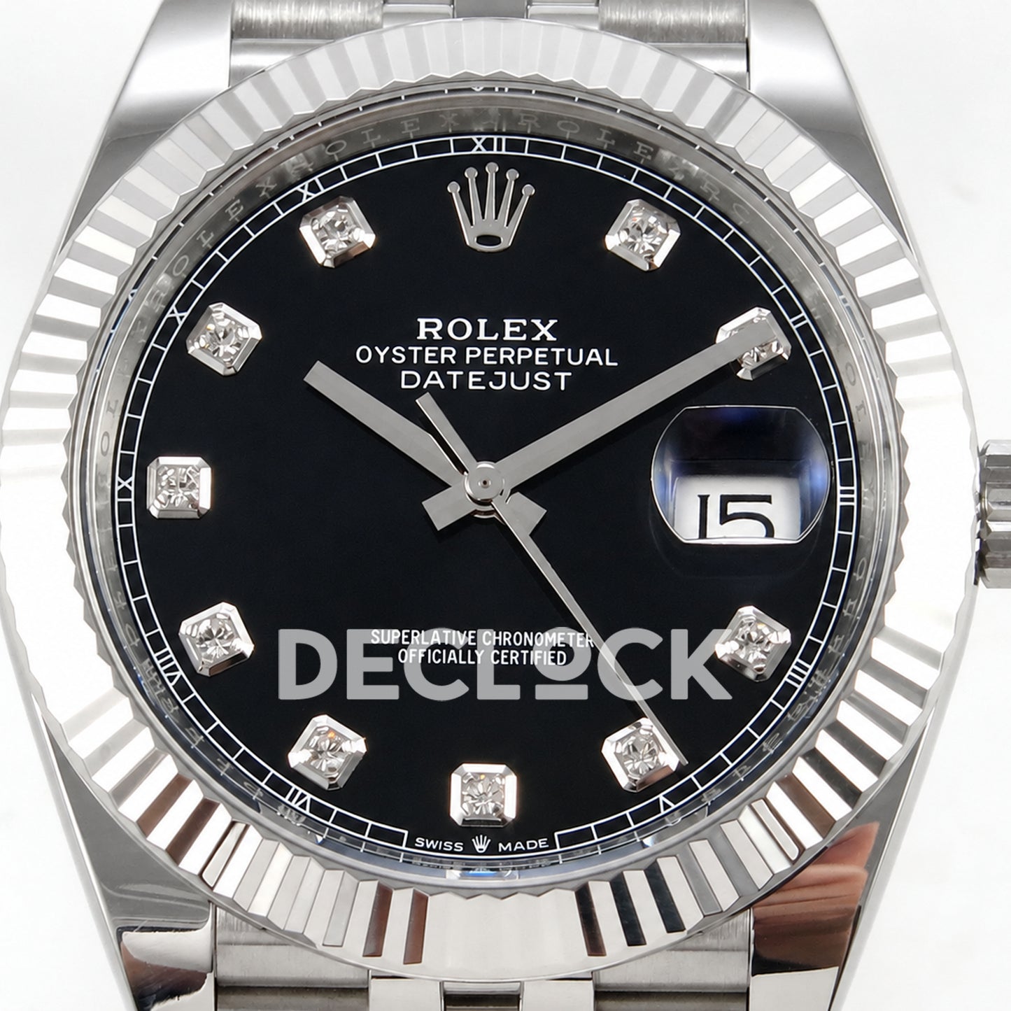 Rolex Datejust 41 126334 Black Diamonds Dial Jubilee GOLD Maker JH3235 Free Sprung