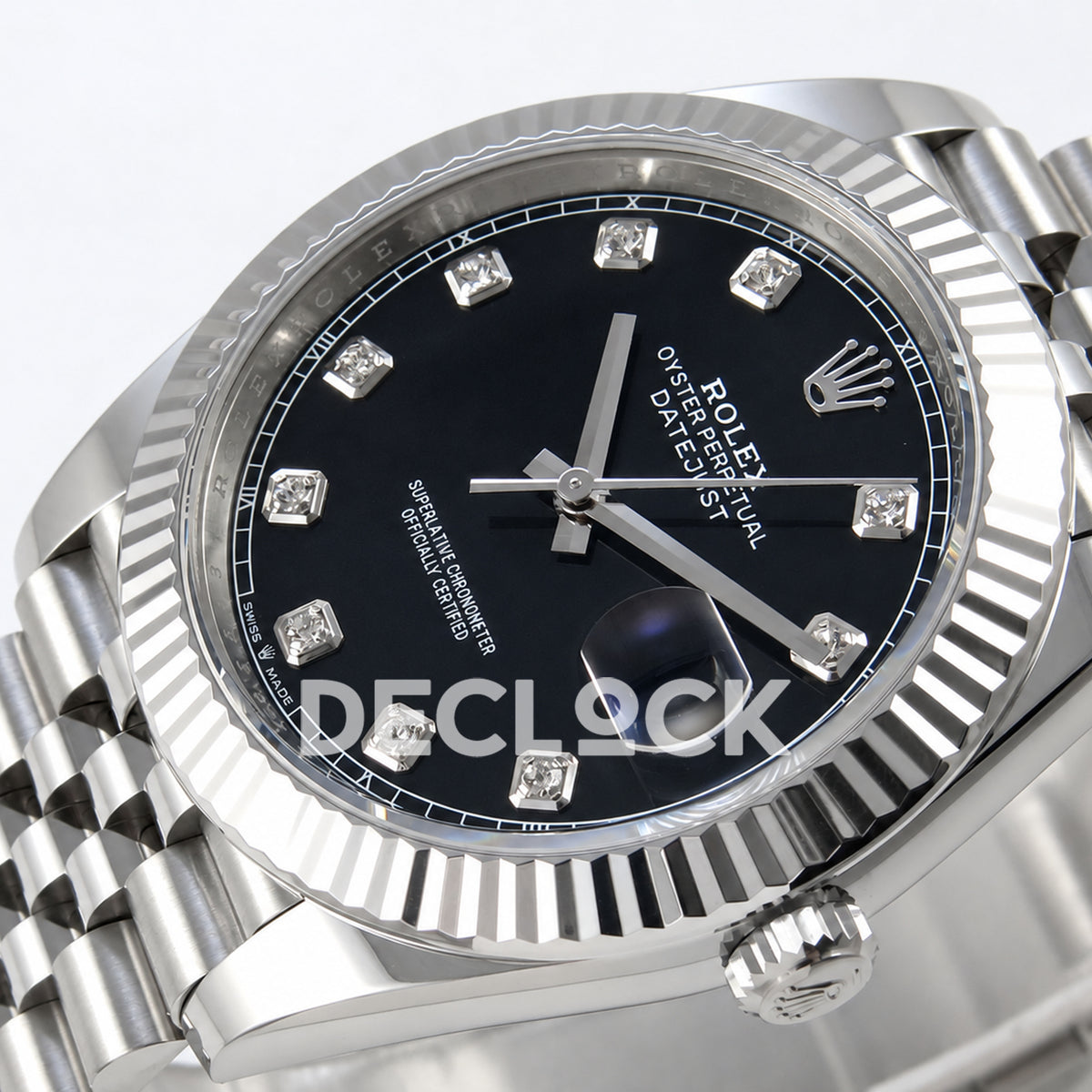 Rolex Datejust 41 126334 Black Diamonds Dial Jubilee GOLD Maker JH3235 Free Sprung