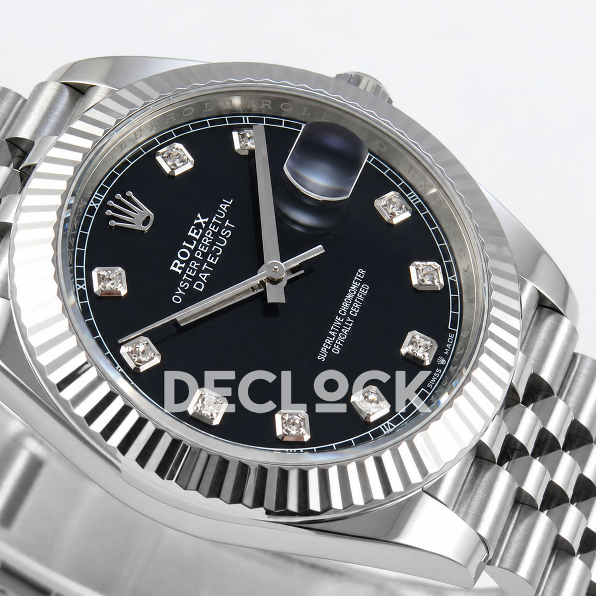 Rolex Datejust 41 126334 Black Diamonds Dial Jubilee GOLD Maker JH3235 Free Sprung