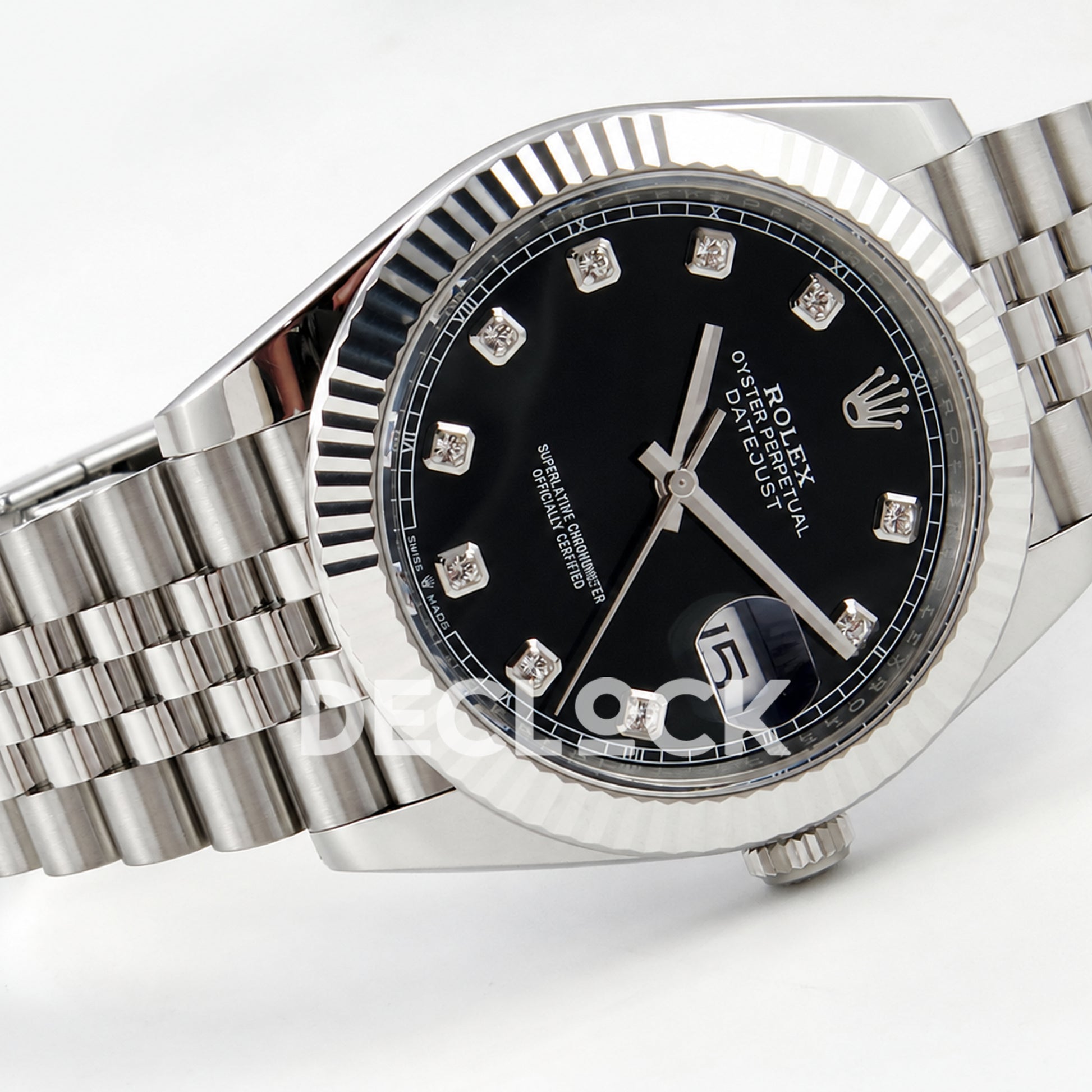 Rolex Datejust 41 126334 Black Diamonds Dial Jubilee GOLD Maker JH3235 Free Sprung