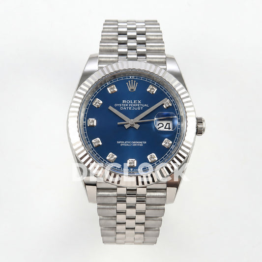 Rolex Datejust 41 126334 Blue Diamonds Dial Jubilee GOLD Maker JH3235 Free Sprung