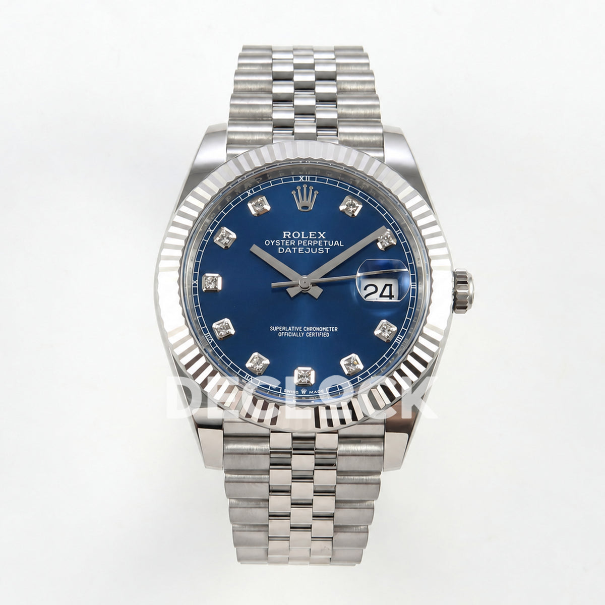 Rolex Datejust 41 126334 Blue Diamonds Dial Jubilee GOLD Maker JH3235 Free Sprung