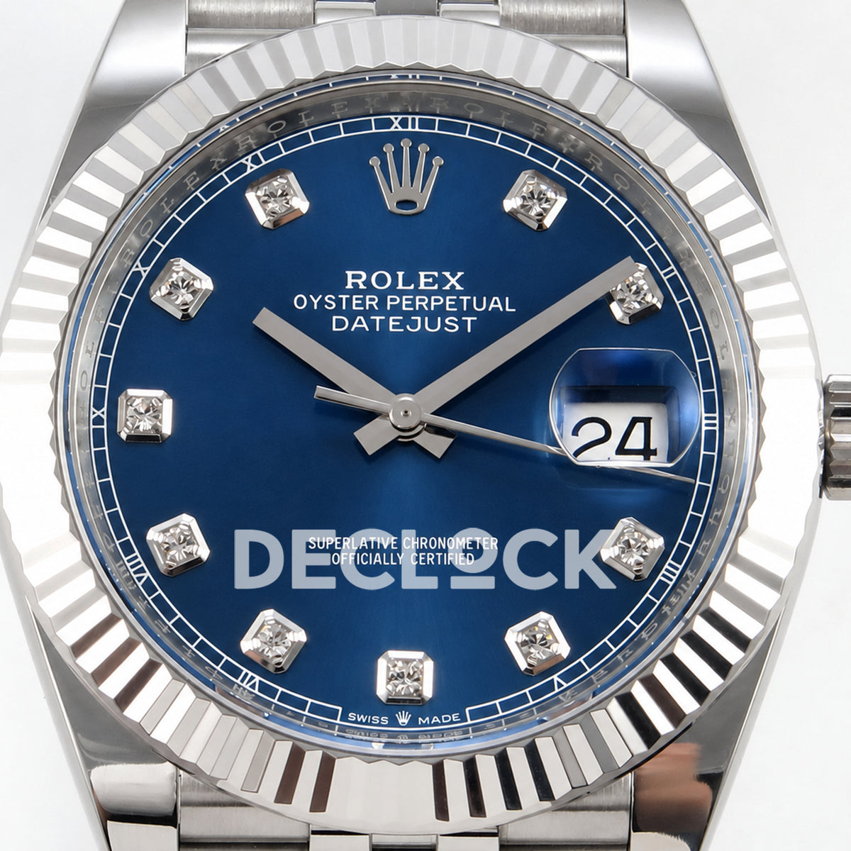 Rolex Datejust 41 126334 Blue Diamonds Dial Jubilee GOLD Maker JH3235 Free Sprung