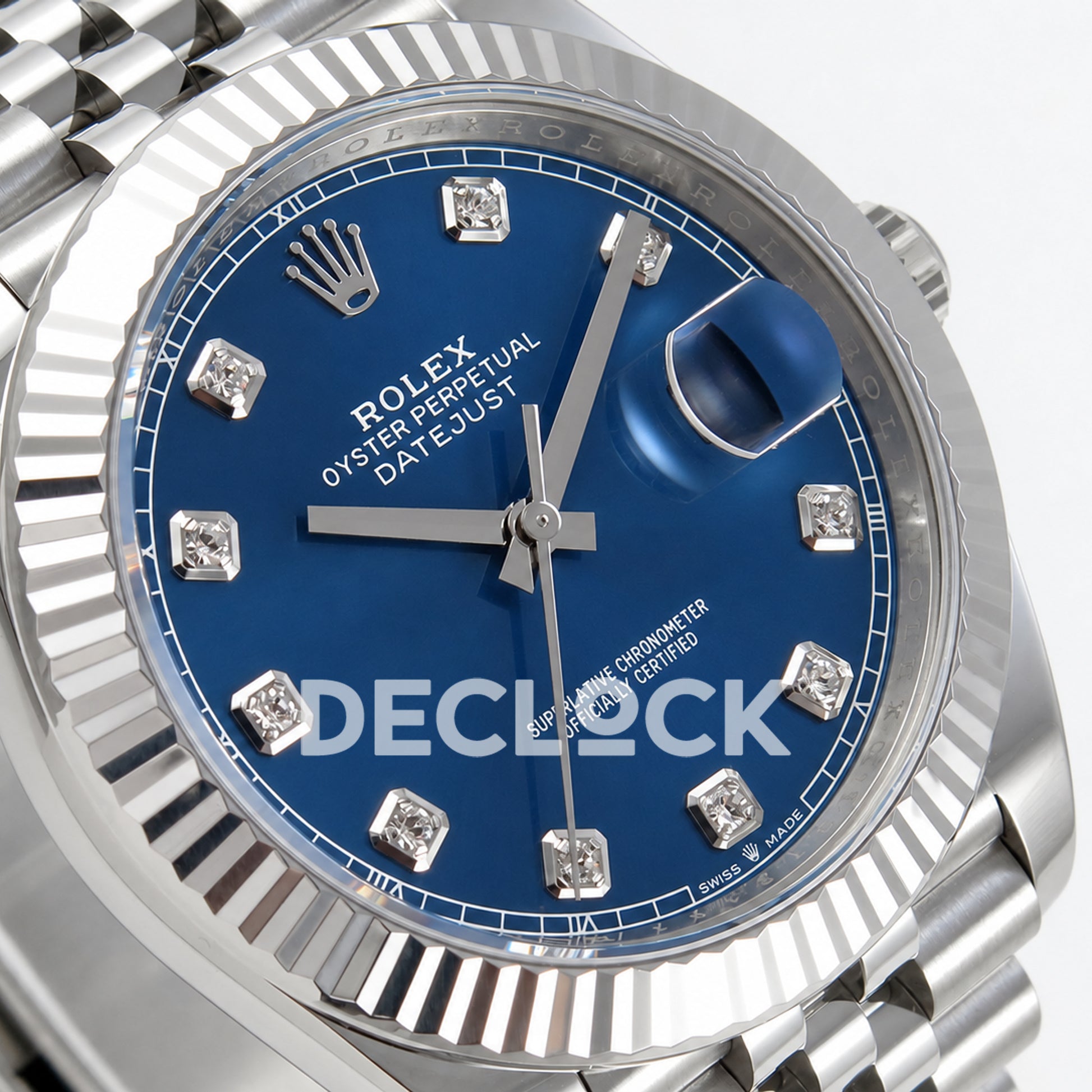 Rolex Datejust 41 126334 Blue Diamonds Dial Jubilee GOLD Maker JH3235 Free Sprung