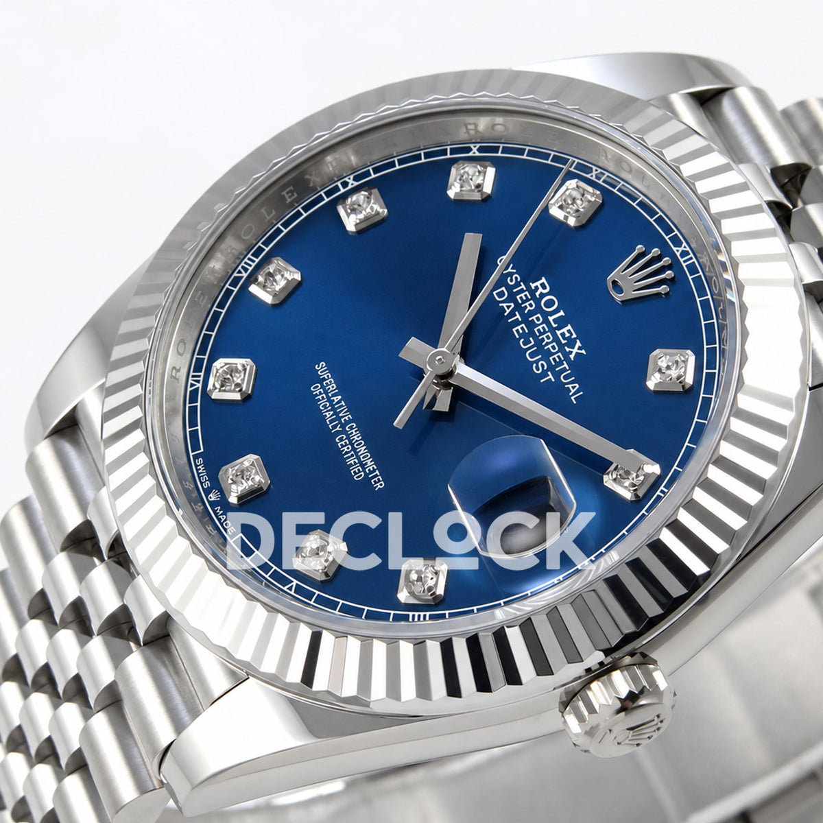 Rolex Datejust 41 126334 Blue Diamonds Dial Jubilee GOLD Maker JH3235 Free Sprung
