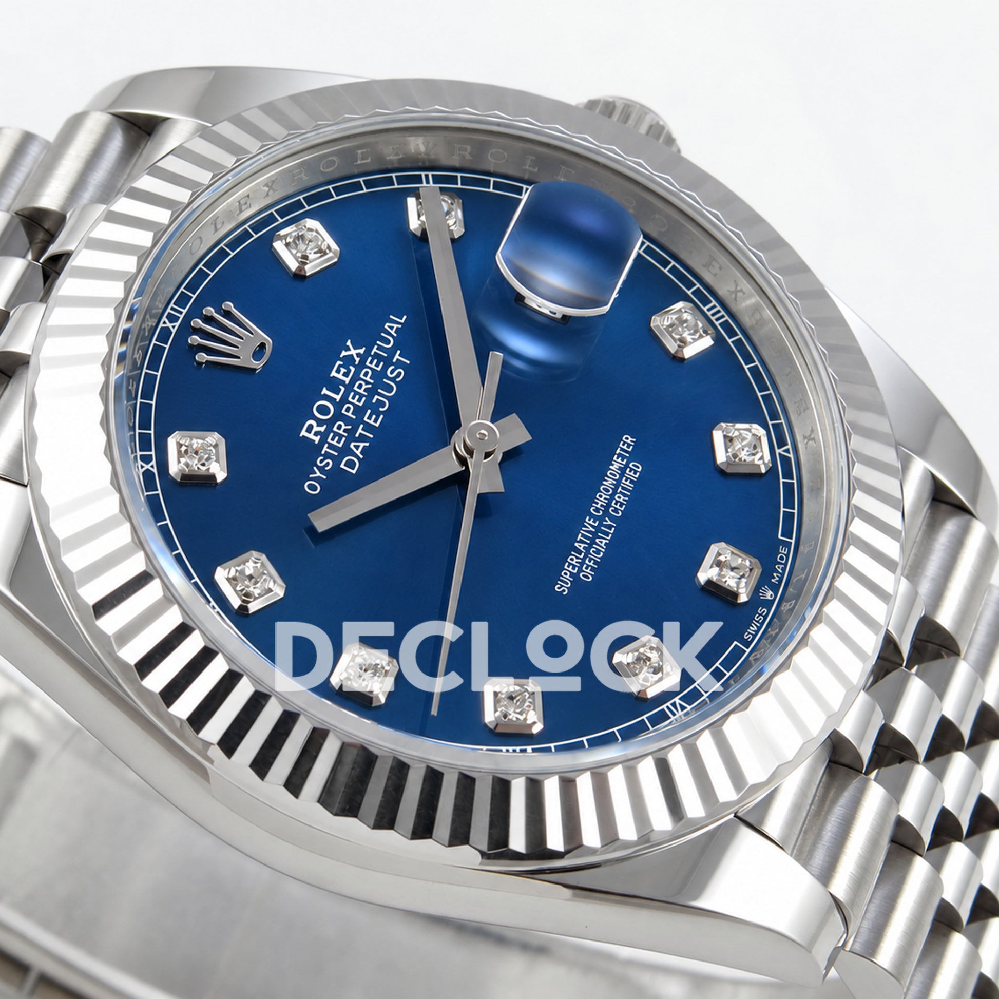 Rolex Datejust 41 126334 Blue Diamonds Dial Jubilee GOLD Maker JH3235 Free Sprung