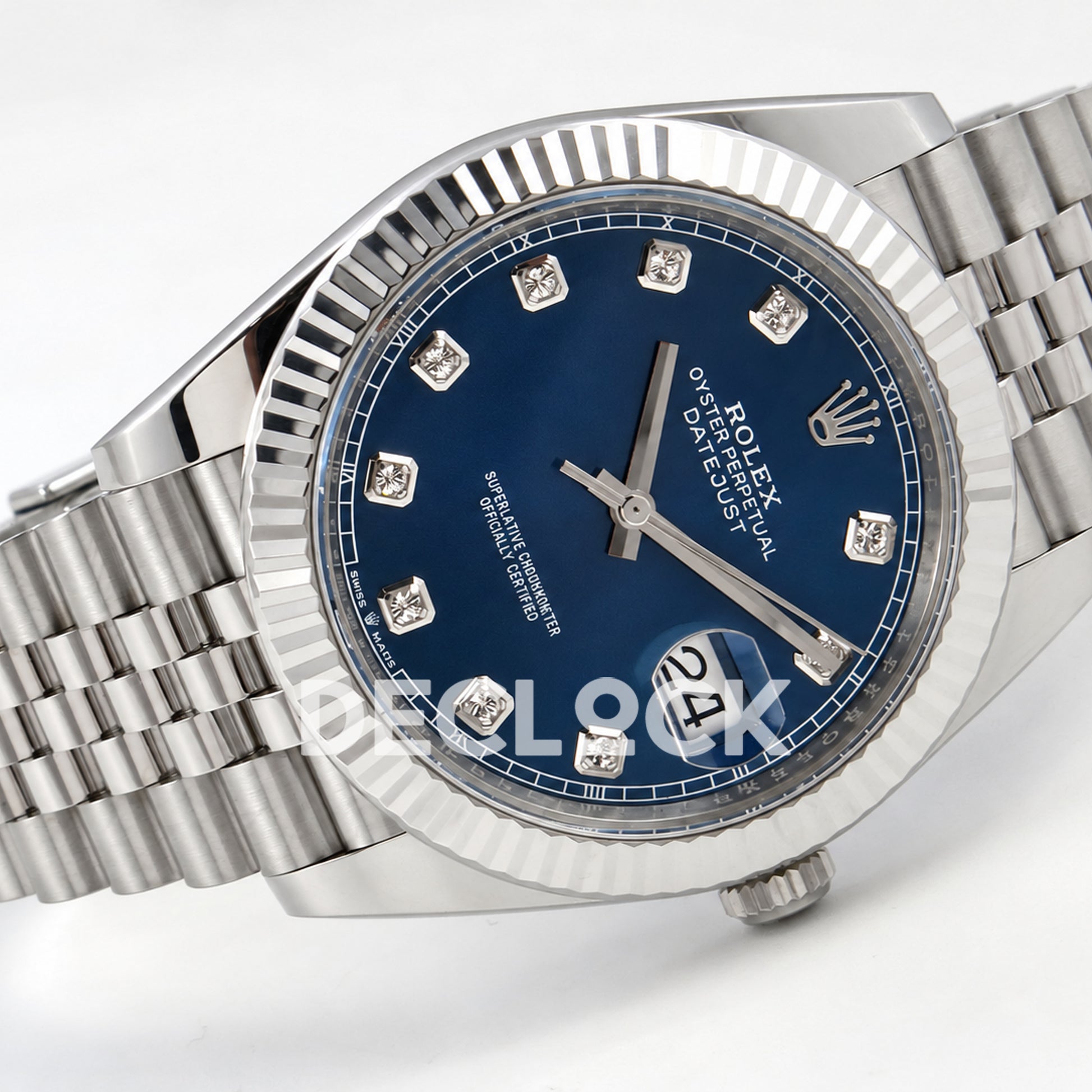 Rolex Datejust 41 126334 Blue Diamonds Dial Jubilee GOLD Maker JH3235 Free Sprung