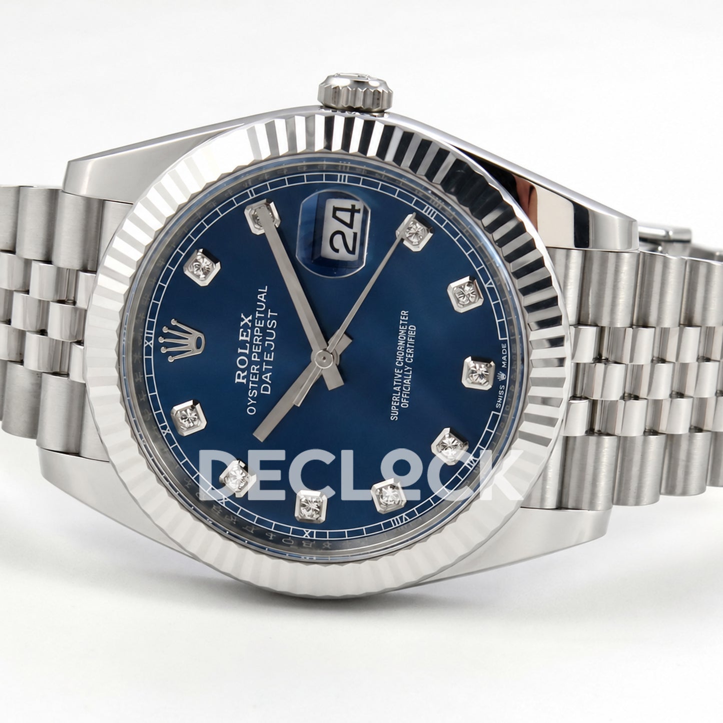Rolex Datejust 41 126334 Blue Diamonds Dial Jubilee GOLD Maker JH3235 Free Sprung