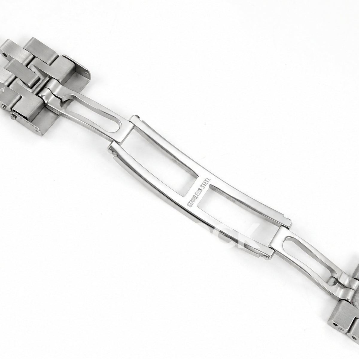 Patek Philippe Celestial 6102 BLSF replica with blue dial and steel bracelet — open clasp underside