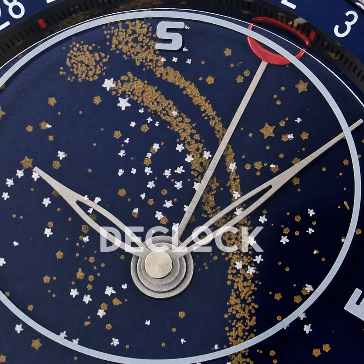 Patek Philippe Celestial Moon Age YLF replica with blue dial and stone-set bezel — star map detail