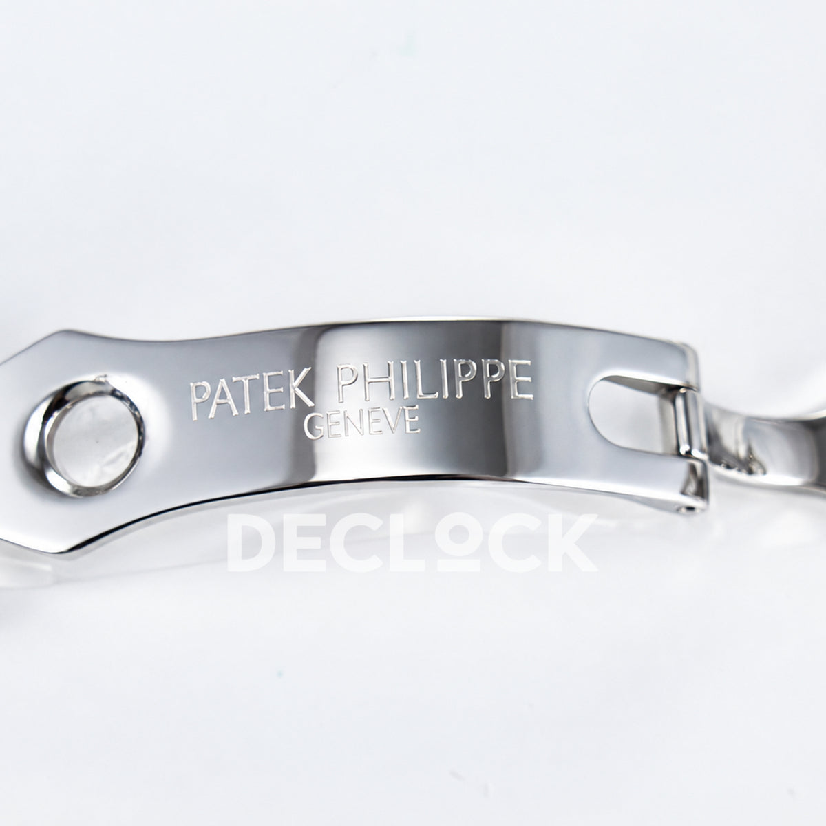 Patek Philippe Celestial Moon Age YLF replica with blue dial and stone-set bezel — clasp engraving