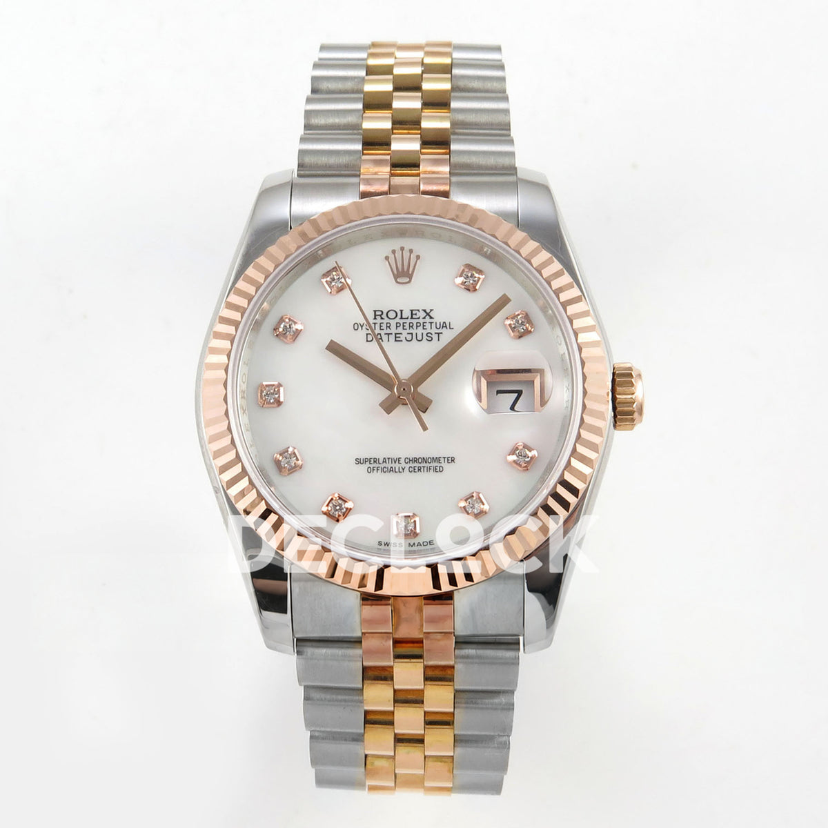 Rolex Datejust 31mm White Dial Rose Gold / Steel Jubilee GMF A2824 - front view