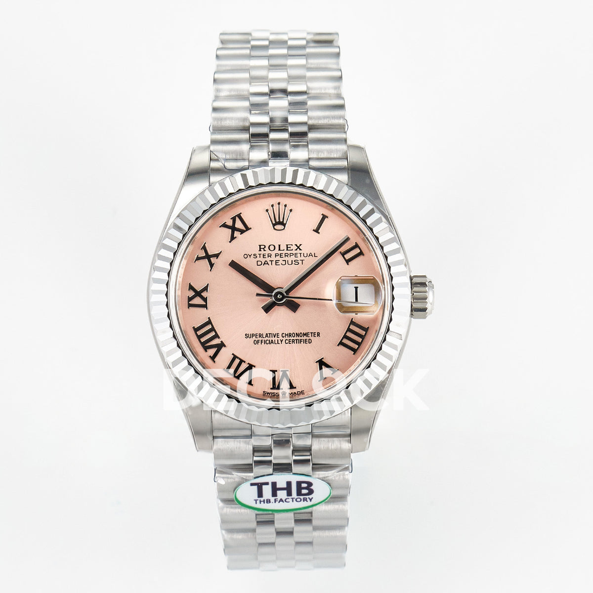 Rolex Datejust 31mm 278274 Rose Roman Dial Steel Jubilee THBF HZ2236 - front view