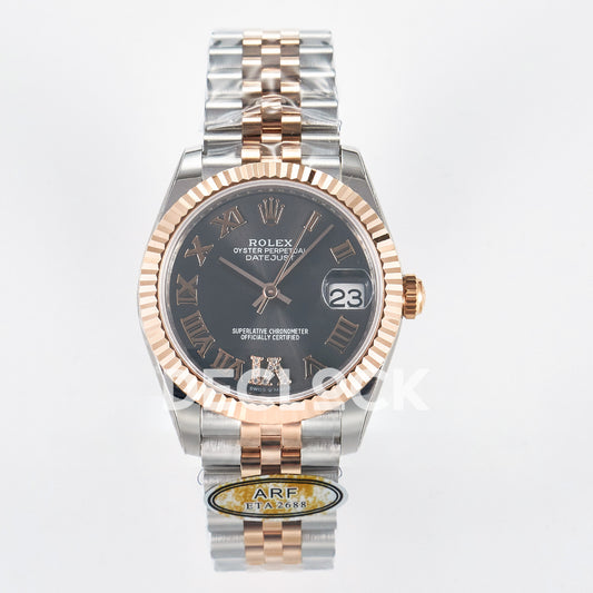 Rolex Datejust 31mm 278271 Gray Roman Dial Rose Gold / Steel Jubilee ARF 2688 - front view