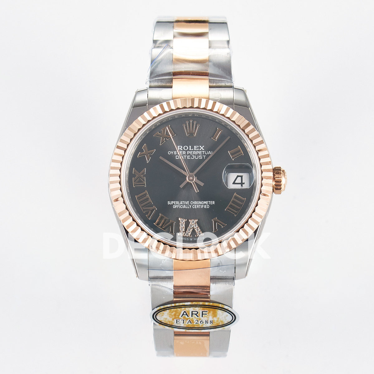 Rolex Datejust 31mm 278271 Gray Roman Dial Rose Gold / Steel Oyster ARF 2688 - front view