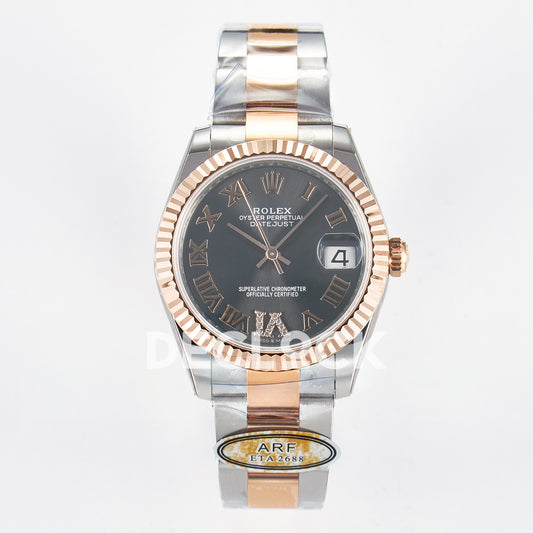 Rolex Datejust 31mm 278271 Gray Roman Dial Rose Gold / Steel Oyster ARF 2688 - front view