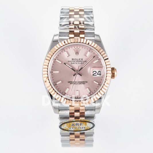 Rolex Datejust 31mm 278271 Rose Baton Dial Rose Gold / Steel Jubilee ARF 2688 - front view