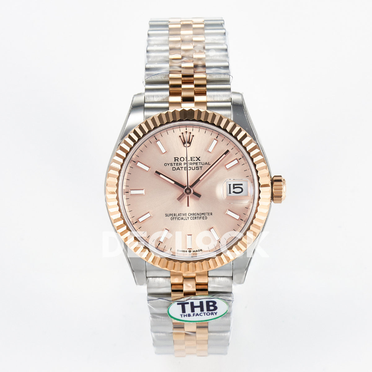 Rolex Datejust 31mm 278271 Rose Baton Dial Rose Gold / Steel Jubilee THBF HZ2236 - front view