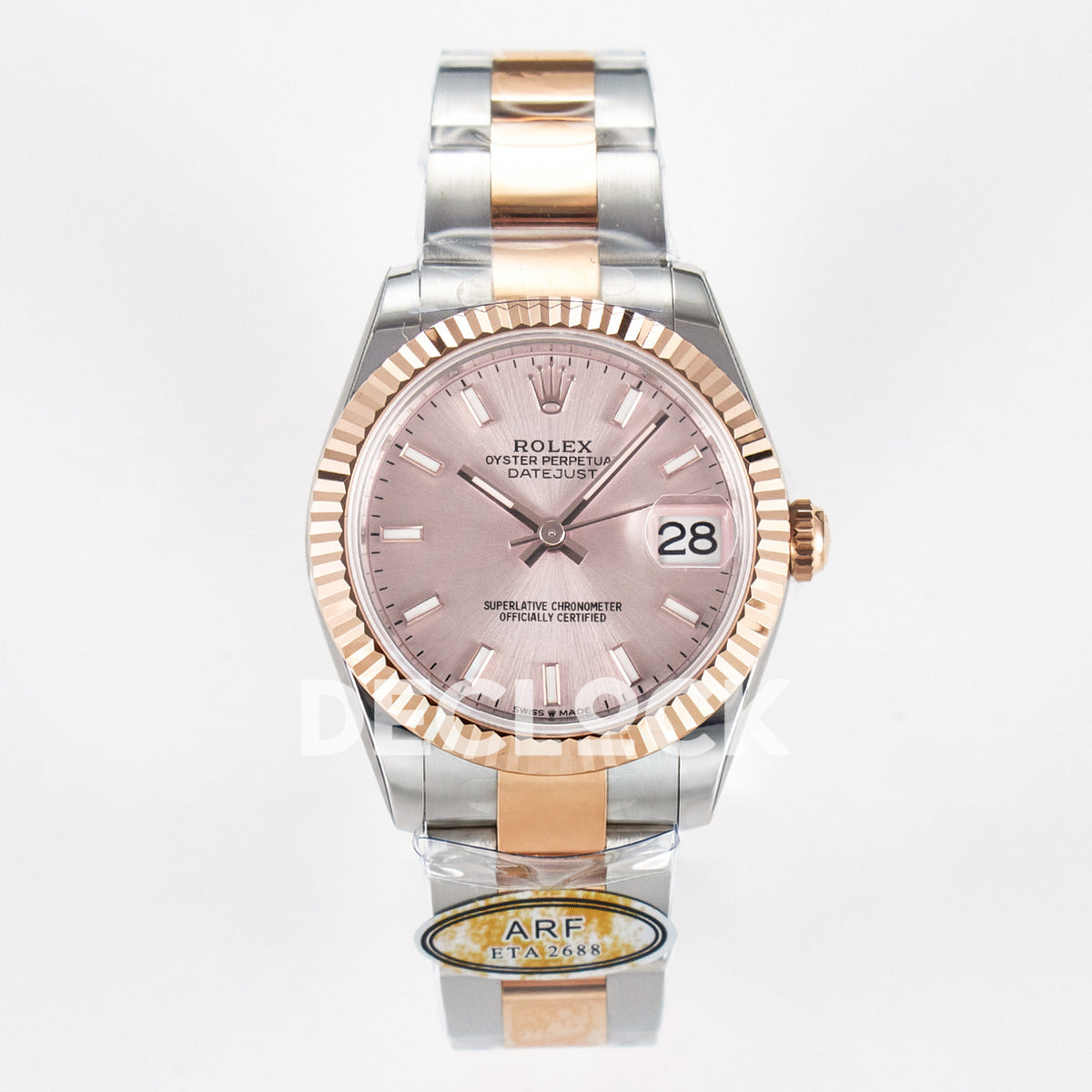 Rolex Datejust 31mm 278271 Rose Baton Dial Rose Gold / Steel Oyster ARF 2688 - front view