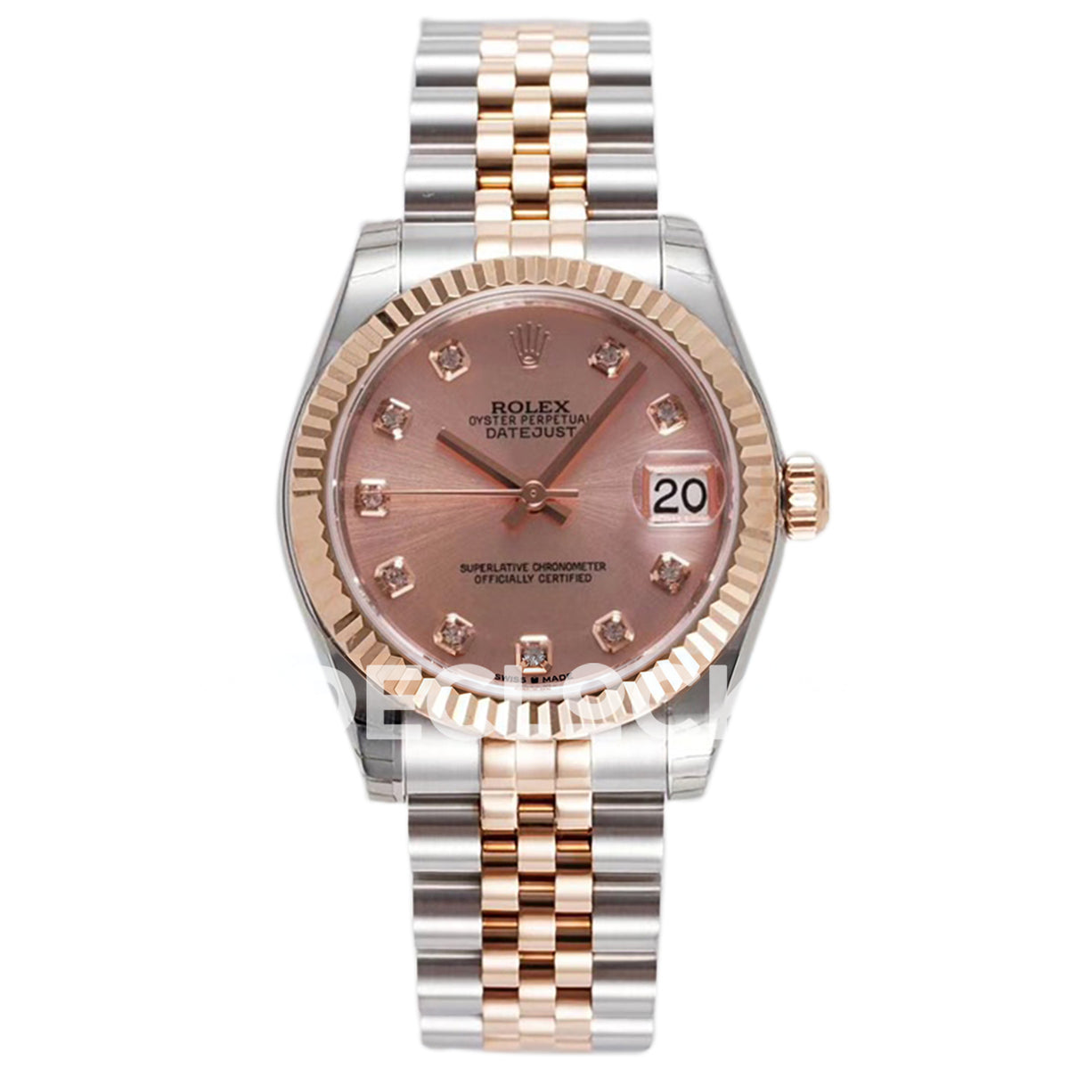 Rolex Datejust 31mm 278271 Rose Gem-Set Dial Rose Gold / Steel Jubilee A2824 - front view