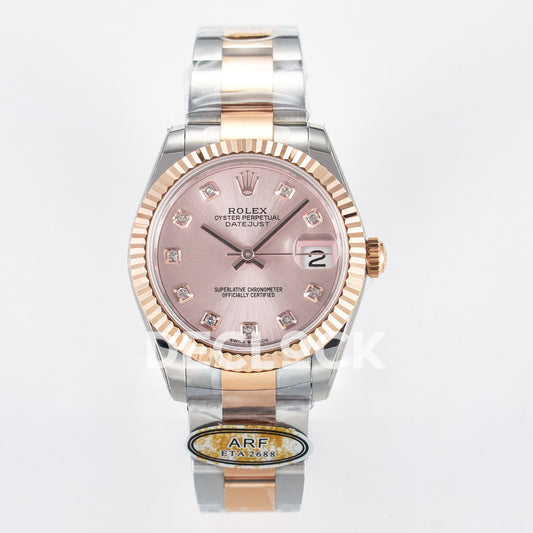 Rolex Datejust 31mm 278271 Rose Gem-Set Dial Rose Gold / Steel Oyster ARF 2688 - front view