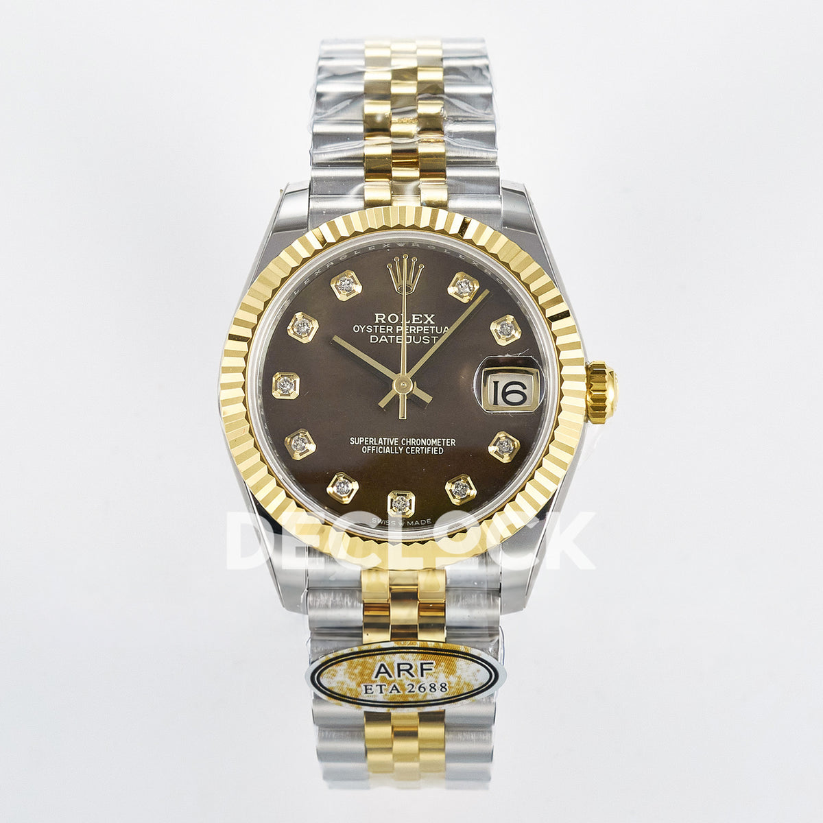 Rolex Datejust 31mm 278273 Brown Gem-Set Dial Yellow Gold / Steel Jubilee ARF 2688 - front view