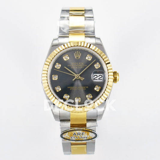 Rolex Datejust 31mm 278273 Gray Gem-Set Dial Yellow Gold / Steel Oyster ARF 2688 - front view