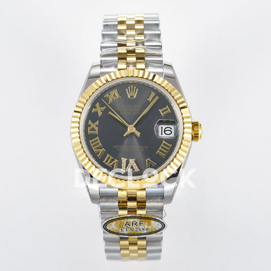 Rolex Datejust 31mm 278273 Gray Roman Dial Yellow Gold / Steel Jubilee ARF 2688 - front view
