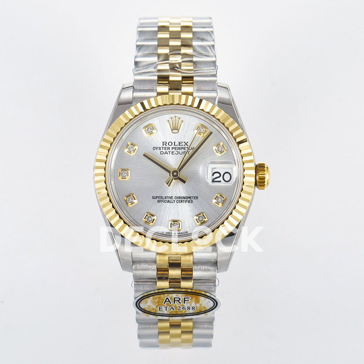 Rolex Datejust 31mm 278273 Silver Gem-Set Dial Yellow Gold / Steel Jubilee ARF 2688 - front view