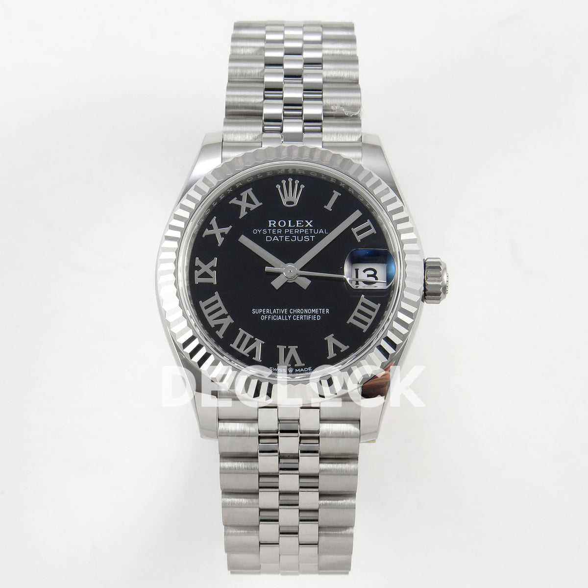 Rolex Datejust 31mm 278274 Black Roman Dial Steel Jubilee THBF HZ2236 - front view