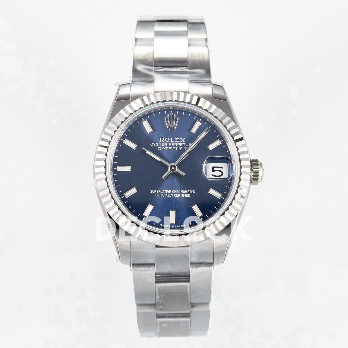 Rolex Datejust 31mm 278274 Blue Baton Dial Steel Oyster ARF 2688 - front view