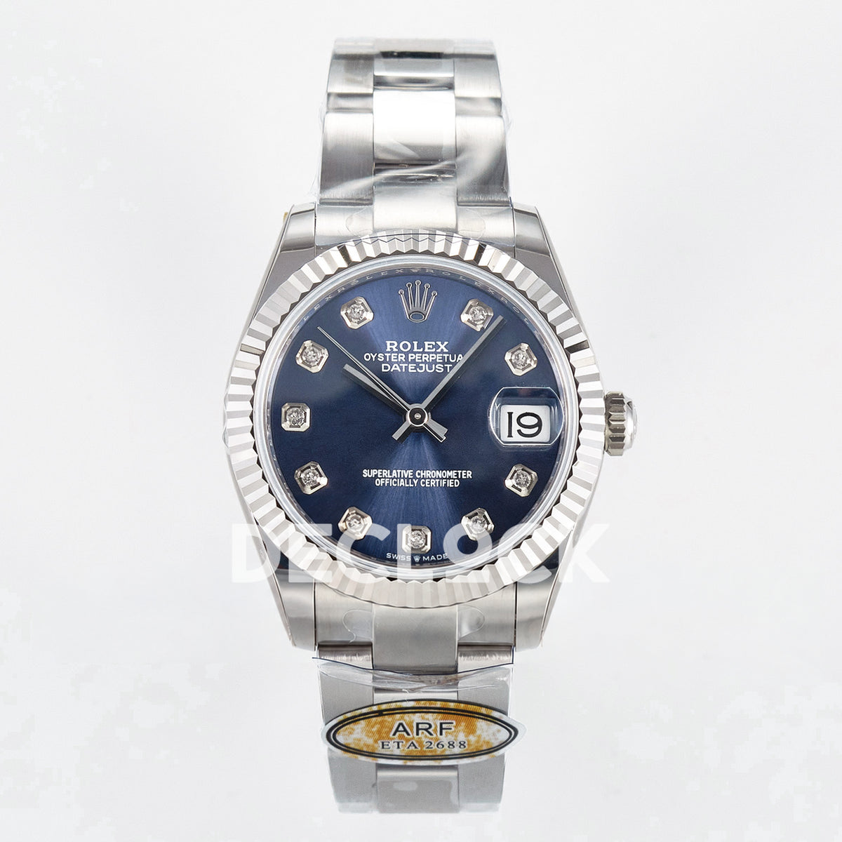Rolex Datejust 31mm 278274 Blue Gem-Set Dial Steel Oyster ARF 2688 - front view