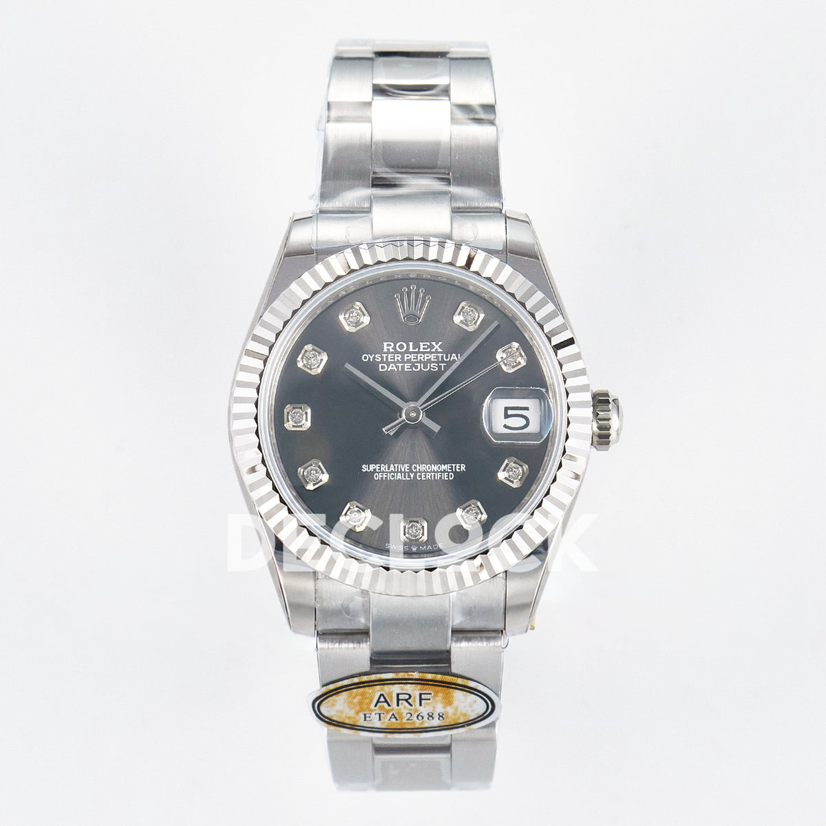 Rolex Datejust 31mm 278274 Gray Gem-Set Dial Steel Oyster ARF 2688 - front view