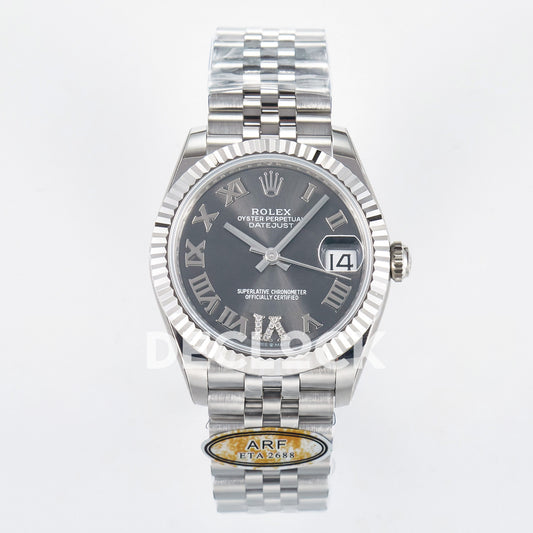Rolex Datejust 31mm 278274 Gray Roman Dial Steel Jubilee ARF 2688 - front view