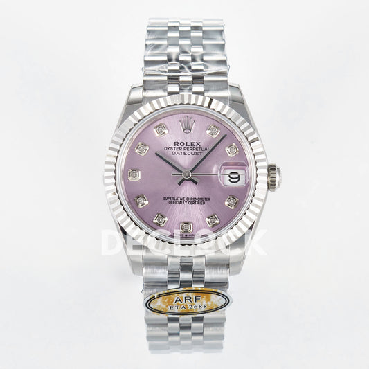 Rolex Datejust 31mm 278274 Pink Gem-Set Dial Steel Jubilee ARF 2688 - front view