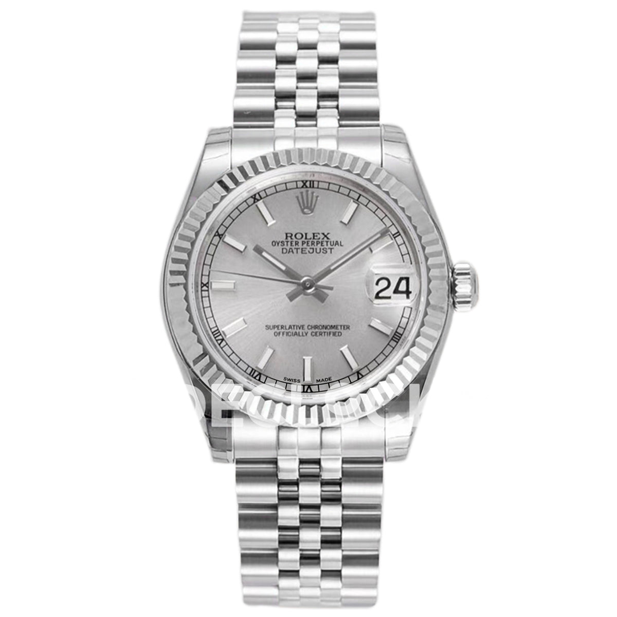 Rolex Datejust 31mm 278274 Silver Baton Dial Steel Jubilee A2824 - front view