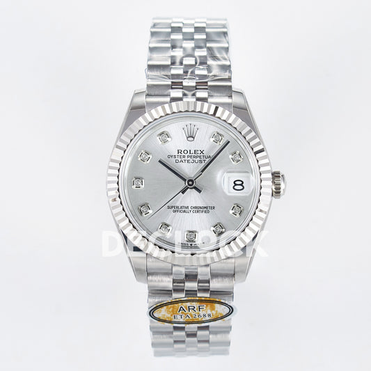 Rolex Datejust 31mm 278274 Silver Gem-Set Dial Steel Jubilee ARF 2688 - front view