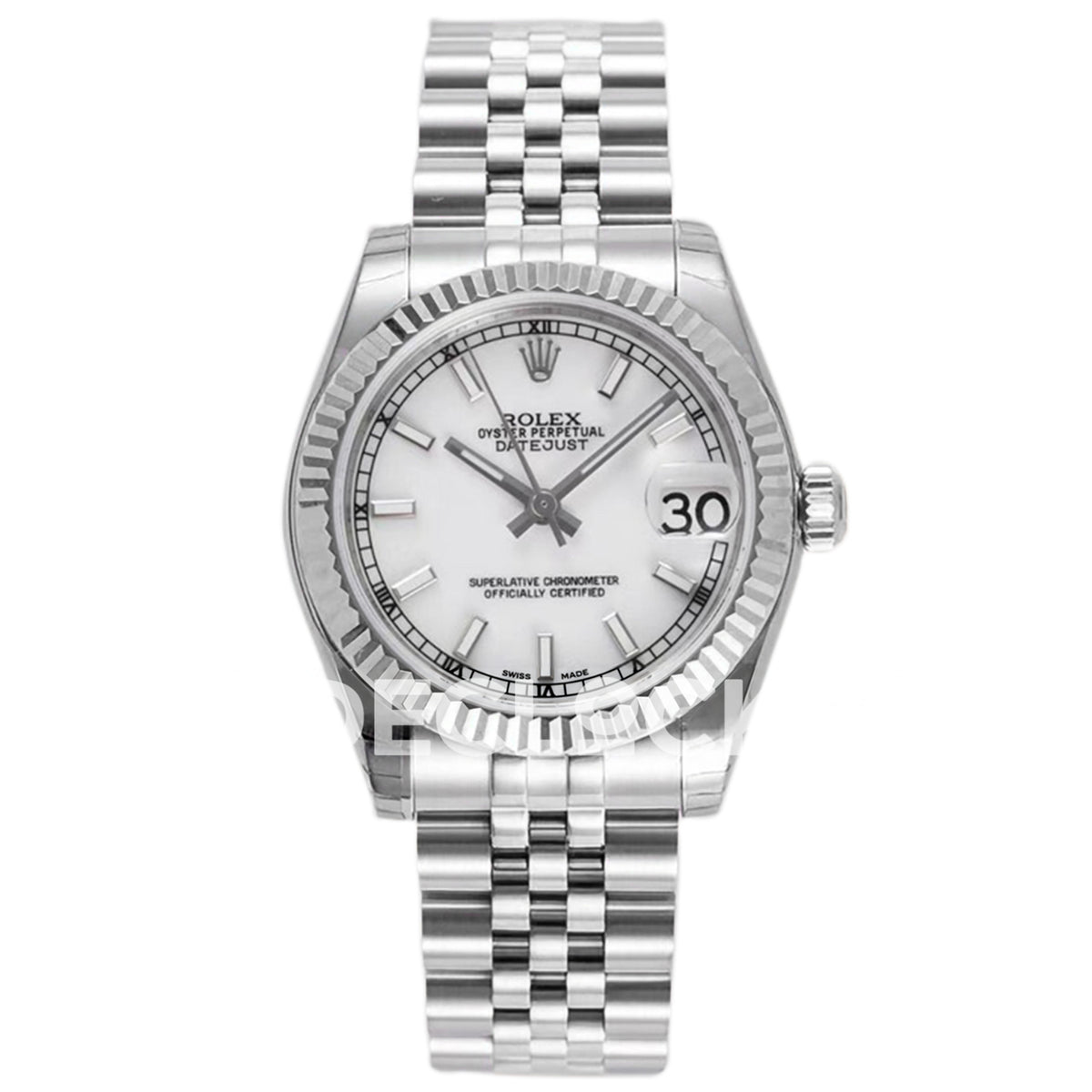Rolex Datejust 31mm 278274 White Baton Dial Steel Jubilee A2824 - front view