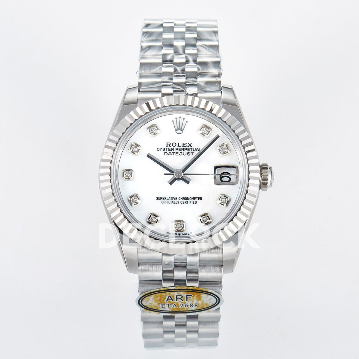 Rolex Datejust 31mm 278274 White MOP Gem-Set Dial Steel Jubilee ARF 2688 - front view
