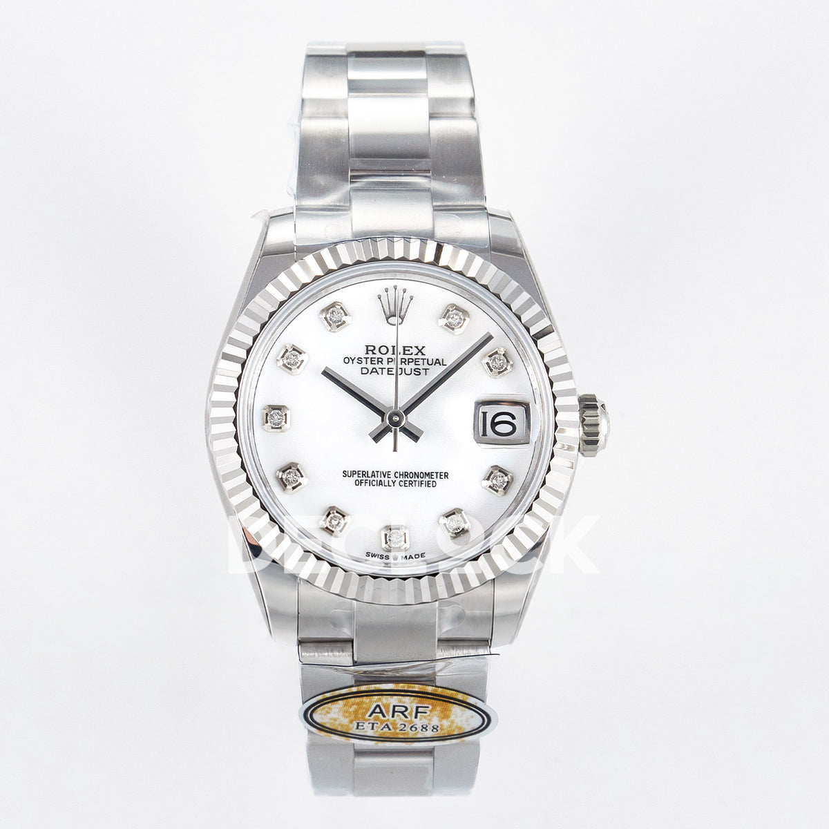 Rolex Datejust 31mm 278274 White MOP Gem-Set Dial Steel Oyster ARF 2688 - front view