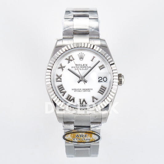 Rolex Datejust 31mm 278274 White Roman Dial Steel Oyster ARF 2688 - front view