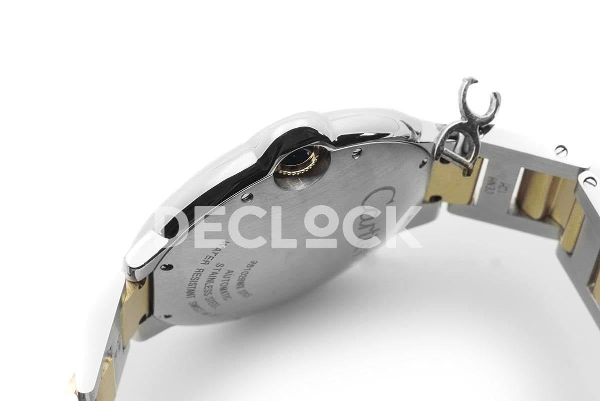 Replica Cartier Ballon Bleu De Cartier 33mm Silver Dial in Steel/ Yellow Gold |  Declock.