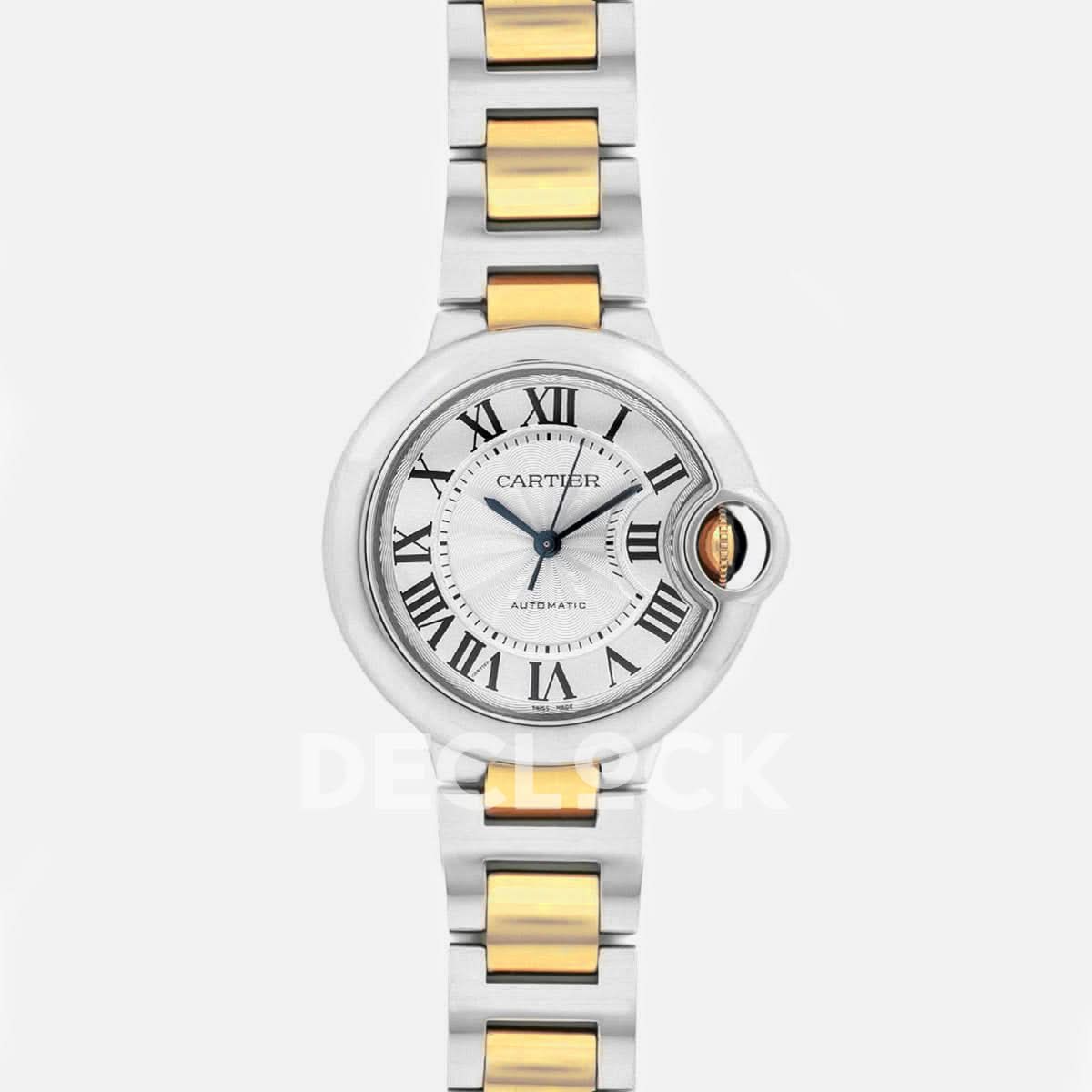 Ballon Bleu De Cartier 33mm Silver Dial in Steel/ Yellow Gold