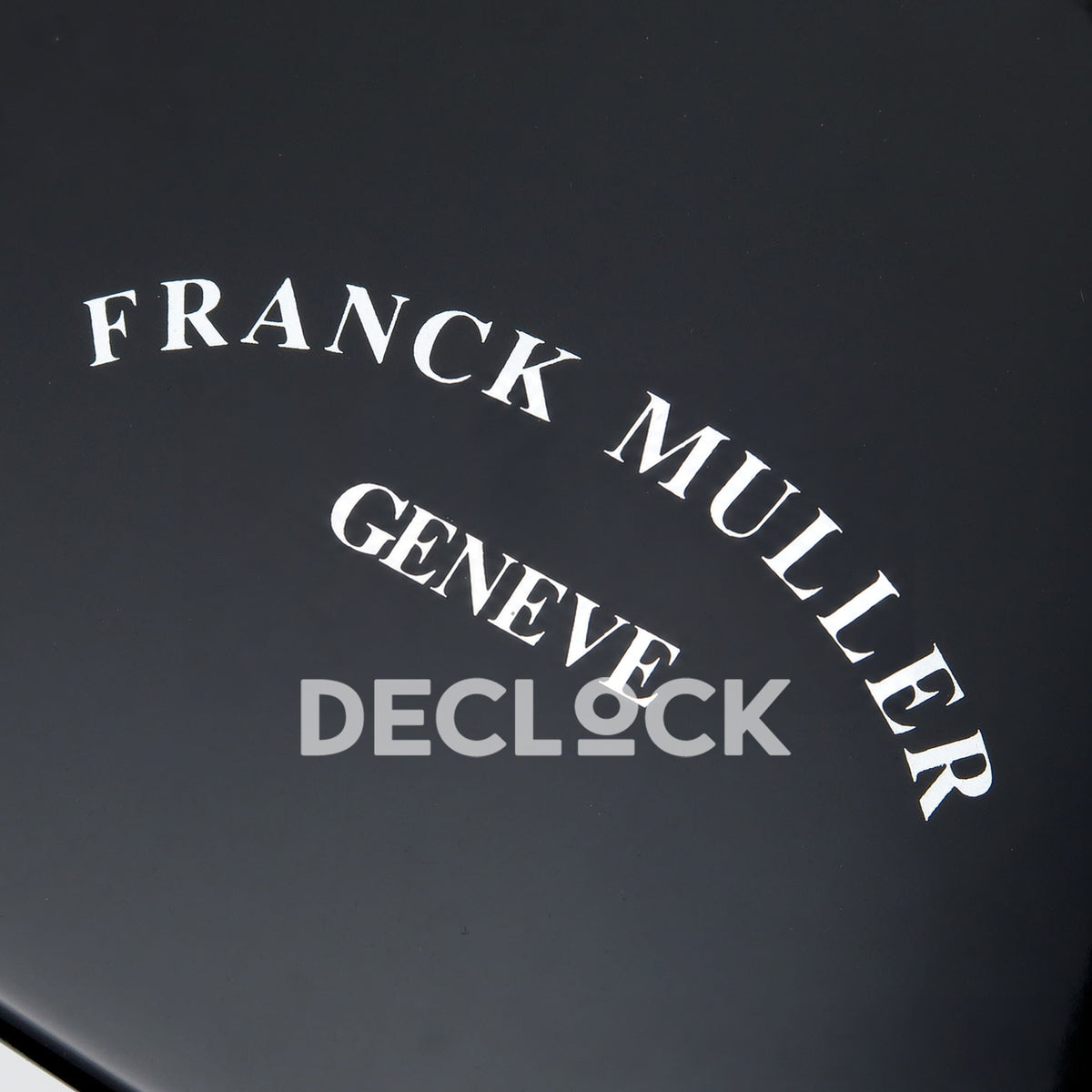 Franck Muller Black Box Set with Booklet and Paper replica - lid inscription detail