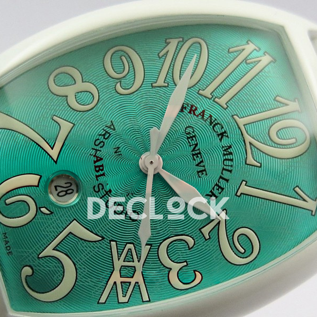 Franck Muller Casablanca White PVD Summer Blue Dial - Dial close-up